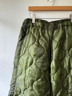 These vintage military liner pants in excellent condition are a unique find for collectors and vintage lovers alike. Labeled size small X-long, they feature quilted insulation for warmth, designed to be worn as an underlayer or on their own. With an adjustable waist and authentic military stitching, these pants offer both practicality and a rugged, utilitarian aesthetic. The extra-long length is perfect for taller frames or creating a stylish, relaxed fit. An essential piece for layering or addi Utilitarian Aesthetic, Wardrobe Measurements, Vintage Lovers, Vintage Military, Military Inspired, Vintage Lover, Label Sizes, Long Length, Favorite Outfit