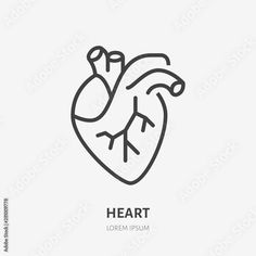 the heart icon in line style