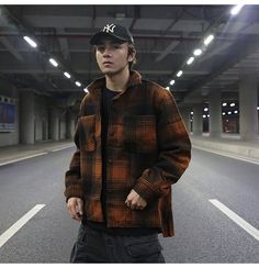 Woolen Shirt, Bulk Fabric, Black Plaid Shirt, Overcoat Men, Long Sleeve Plaid Shirt, American People, Spring Jackets, Padded Jacket, Black Plaid