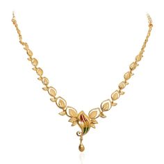 Grt Jewellers, Phulkari Pants, Plain Necklace, Minimal Gold Jewelry, Magnolia Leaf, New Gold Jewellery Designs, Gold Earrings Models, Diamond Wedding Jewelry