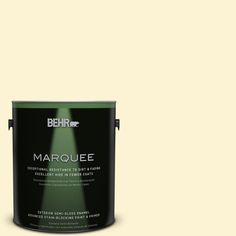 behr marquee paint in yellow and green with the words marquee on it