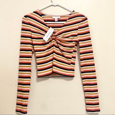 -Perfect For The Summer/Fall/Winter/Spring Weather! -This Item Is Brand New With Tags Still Attached. -Offers Are Welcome! Bundle For Big Discounts Multicolor Ribbed Tops For Fall, Multicolor Ribbed Long Sleeve Tops, Multicolor Long Sleeve Ribbed Top, Spring Weather, Autumn Summer, Summer Fall, Colorful Sweaters, Long Sleeve Tees, Topshop