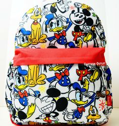 MICKEY MOUSE ALL OVER PRINT LARGE 16" BACKPACK. 100% NEW AND ORIGINAL. FAST SHIPPING IN THE USA. Mickey Mouse Shorts, Large Backpack, Book Bag, Disney Mickey Mouse, Vera Bradley Backpack, Disney Mickey, All Over Print, Bags Handbags, Birthday Gift