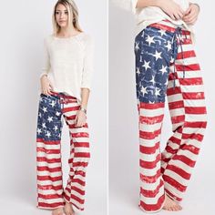 Shop Women's Red White size Various Wide Leg at a discounted price at Poshmark. Description: Stars & Stripes American Flag French Terry Pants. Meant to flow loosely for comfort. True to size. High Quality Material. Made with ❤️ in the U.S.A. 60% Polyester; 35% Rayon; 5% Spandex. New with Tags. Sold by allabouttonight. Fast delivery, full service customer support. Summer Wide Leg Bottoms With Star Print, Summer Star Print Wide Leg Pants, Wide Leg Star Print Summer Pants, Summer Wide Leg Pants With Star Print, Cotton Wide Leg Pants With Star Print, Cotton Wide-leg Pants With Star Print, Wide Leg Cotton Pants With Star Print, Casual Star Print Pants For Summer, Red Flag Print Bottoms For 4th Of July