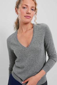 One of our favorite pieces of the moment, we simply can't get enough of the Gray Cashmere V-Neck. Made from the softest yarn we could source, this timeless closet staple is a chic silhouette you're sure to love for years to come. Perfect for gifting if you choose to add the optional monogramming, or a sweet piece of affordable luxury to treat yourself, this neutral number is a no-brainer — pair it with denim or a mini skirt, boots or flats, over a button down or under a blazer, the options are endless!
V-neckline
Long sleeves with ribbed cuffs
Slim fit
Ribbed hem
Optional monogramming available
Material: 100% Cashmere
Care: Dry clean Mini Skirt Boots, Timeless Closet, Skirt Boots, Gray Cashmere, Plus And Minus, Cocktail Attire, The Gray, Affordable Luxury, Soft Yarn