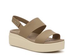 Crocs Brooklyn Low Wedge Sandal - Women's Crocs Brooklyn Low Wedge, Crocs Brooklyn, Low Wedge Sandals, Crocs Sandals, Shoe Wardrobe, Sandals Outfit, Sandals Flat, Shoe Last, Low Wedges