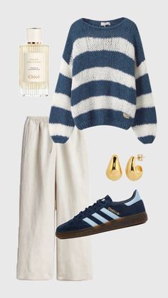 Outfit idea Outfit Adidas, Best Winter Outfits, Navy Outfit, Adidas Spezial, Simple Outfit, Midi Skirts, Simple Outfits, Chloe