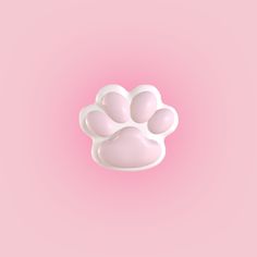 an animal paw print on a pink background