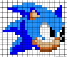 an image of sonic the hedge pixel art