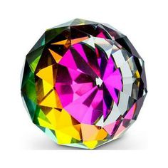 a rainbow colored diamond on a white background