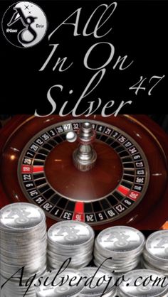 a casino roule with stacks of silver coins and the words all in one slot