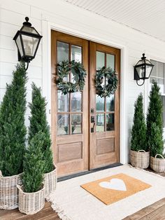 Shop 3’ Mini Cedar Pine Tree … and other curated products on LTK, the easiest way to shop everything from your favorite creators. House Plans With Porches, Front Porch Christmas Decorations, Hangar Homes, Porch Christmas Decorations, Cabin Makeover, Front Door Plants