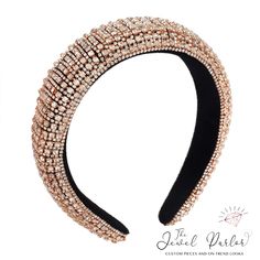 Elaborately bejeweled with rows of clear crystals Luxurious black velvet foundation for the rhinestones and gems Padded for comfort and flexibility Add a truly stand-out finishing touch to any look Max thickness of the headband is about 2.5cm (1 inch) and the width is about 3.5cm (1.4 inches) Approximately 11cm (4.5 inches) long by 13cm (5 inches) high Add to your bejeweled headband collection with the Saxony Multicolored Jeweled Headband available HERE C Beauty, Padded Headbands, Velvet Headbands, Headband Collection, Statement Headband, Diamond Headband, Bridal Women, Jeweled Headband, Crystal Fashion