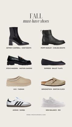 The Best Fall Shoes for 2023 | Erika Marie Shoe Space In Closet, Capsule Shoe Collection, Fall Aesthetic Shoes, Shoes For 2024, Fall Accessories 2023, Womens Everyday Shoes, Fall And Winter Outfits 2023, Shoe Essentials Women, Capsule Footwear