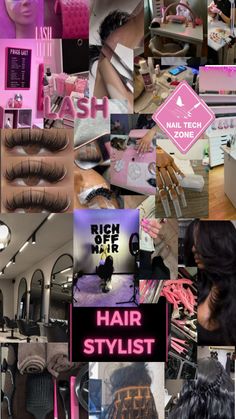 Cosmetology Poster Ideas, Hairstyles Vision Board, 90s Hair Salon Aesthetic, Cosmetology School Vision Board, Cosmetologist Aesthetic Hair, Cosmetology Quotes Motivation, Cosmetology Collage, Cosmetology Asthetic Picture, Cosmology Aesthetic Hair