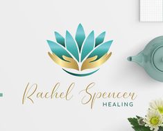 the logo for radel spencer's health and well - being clinic is displayed next to a vase with flowers