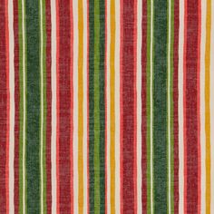 red, green and yellow striped fabric