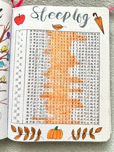 November 2018 Bullet Journal sleep log page Jornal Bullet Journal Ideas October, Planer Ideas November, November Page Bullet Journal, October Bullet Journal Sleep Tracker, Bullet Journal Ideas For November, November Doodles Bullet Journal, Planer November, Journal November Ideas