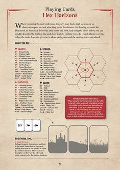 an info sheet with instructions on how to play the hex hortrons