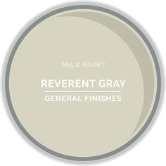 a white paint with the words, revent gray general finishes