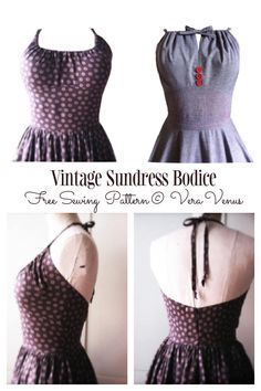 vintage sundress boutique free sewing pattern and video