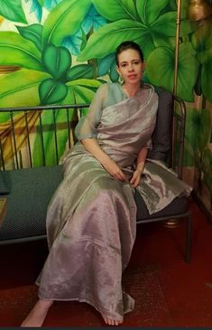 Draped Sarees, Unique Saree, Kaftan Blouse, Blue Kaftan, Marriage Ideas, Saree Wearing, Saree Wearing Styles, Traditional Blouse Designs