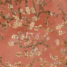 Van Gogh Wallpaper, Mustard Wallpaper, Van Gogh Almond Blossom, Almond Tree, Style Wallpaper, Van Gogh Museum, Chinoiserie Wallpaper, Almond Blossom, Van Gogh Paintings