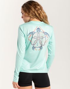 Salt Life Turtle Diamond Long Sleeve Performance Tee. Stay Covered And Protected From The Sun In Our Turtle Diamond Long Sleeve Performance Tee! Treated With Uv Sun Protection Designed To Keep You Safe From The Sun's Harsh Rays, This Ladies Salt Life Performance Fishing Shirt Is Perfect For Long Days On The Boat Or Casual Outdoor Wear.salt Life's Exclusive Slx Uvapor Fabric Is Designed For Those Who Live Salty. Our Slx Performance Shirts Are Made From A Moisture Wicking Fabric That Pulls Moistur Fishing Shirts Women, Outfit Boards, School Clothes, Sublimation Prints, Salt Life, Top Graphic Tees, The Boat, Fishing Shirts, Outdoor Wear