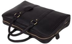 Classic Black Rectangular Laptop Bag, Black Cases With Leather Lining For Everyday Use, Classic Black Rectangular Case Bag, Formal Shoulder Bag With Luggage Sleeve, Formal Rectangular Bags With Luggage Sleeve, Rectangular Business Bags With Leather Lining, Classic Rectangular Bag With Luggage Sleeve, Black Rectangular Travel Bag With Leather Lining, Classic Black Leather Backpack For Formal Occasions