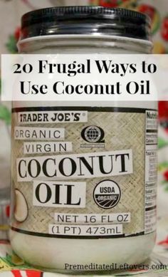 20 frugal ways to use coconut oil Health Coconut Oil, Benefits Of Coconut, Coconut Oil Skin Care, Diy Beauty Treatments, Organic Virgin Coconut Oil, Coconut Health Benefits