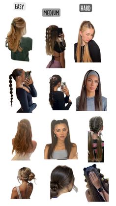 School Hairstyles Easy, Cute Simple Hairstyles, School Hairstyles, Work Hairstyles