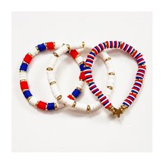 Fourth Of July Bracelet Set Stack Of Three Bracelets Made Up Of Red, White, And Blue Beads On Stretchy Band. Bracelets Are Approx 7.5” And Have Stretch. New Without Tags No Trades Tags: Classic Trendy Jewelry Coastal Cowgirl Stack Stacking Stackable Bead Gift Colorful Preppy Boho Bohemian Friendship Star Stripes American Americana Merica Patriotic Independence Day Western Vibrant Fun Accessory Theposhmarkshop Fourth Of July Clay Bracelet Ideas, Usa Bracelet Ideas, 4th Of July Necklace, Fourth Of July Beaded Bracelets, July 4th Clay Bead Bracelets, Red White And Blue Clay Bead Bracelet, 4th Of July Friendship Bracelet Patterns, Fun Clay Bead Bracelet Ideas, Clay Bead Bracelet Ideas 4th Of July