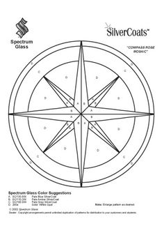 the silvercoats compass is shown in black and white