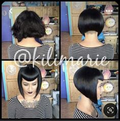 Womens Bob Hairstyles, Celebrity Haircuts, Bob Hairstyles With Bangs, Rockabilly Hair, Bob Haircut With Bangs, Short Bob Haircuts, Penteado Cabelo Curto, Cut My Hair, Shaved Hair