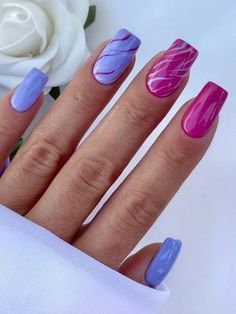 Trending And Great Red New Nails | Nails Ideas And Design | Summer Nalis 2023 Summer Nails 2023 Color Trends, Nails 2023 Color Trends, 2023 Color Trends, Summer Nails 2023, Violet Nails, Purple Glitter Nails, Nails Art Designs, 2023 Color