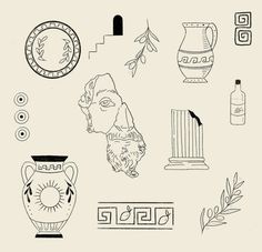 an image of various vases and other items