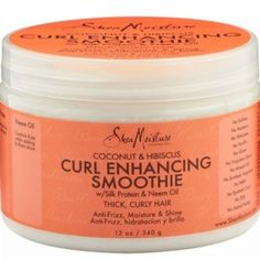 Sheamoisture Coconut & Hibiscus Curl Enhancing Smoothie Is An All-Natural Leave On Styling Cream Specially Formulated For Wavy, Curly Hair Size 325 Ml Shea Moisture Curl Enhancing Smoothie, Shea Moisture Coconut, Coconut Hibiscus, Curl Enhancing Smoothie, Curl Enhancer, Shea Moisture, Thick Curly Hair, Curl Cream, Organic Shea Butter