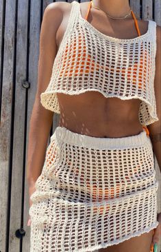 شال كروشيه, Crochet Fashion Patterns, Crochet Skirt, Summer Crochet, Cute Crochet, Crochet Designs, Crochet Dress