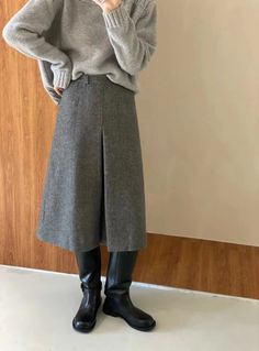 Lasaky - Professional English title: High-Waisted Wool Pleated A-Line Skirt with Winter Design Appeal Professional English, Pleated Tennis Skirt, Sheer Skirt, Winter Design, Mermaid Skirt, Casual Winter Outfits, Wool Skirts, Tennis Skirt, School Fashion