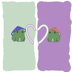 two pieces of paper with an elephant and a hat on them, one has the shape of a heart