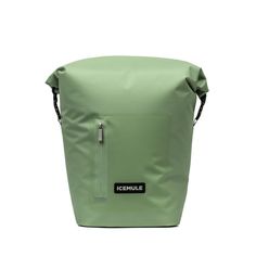 a large green bag with the name cemule on it