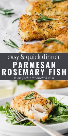 this is an easy and quick dinner with parmesan rosemary fish