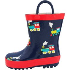 These kid-sized waterproof rain boots from NORTY are perfect for keeping little feet dry and comfortable on rainy days. Crafted from 100% rubber, they feature large, easy-to-grab handles that make them easy for kids to put on and take off by themselves. The deep, rugged lug soles provide superior traction, ensuring your child can stomp through puddles without slipping. Available in a wide range of vibrant colors and patterns, these versatile boots are a must-have for any active toddler. With a 3 Girls Toddler, Rainy Days, Boys Shoes, Toddler Boys, Kid Shoes, Kids Boys, Rain Boots, Kids Shoes, Toddler Girl