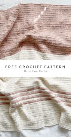 a crocheted blanket with the text free crochet pattern