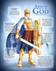 the armor of god is shown in this graphic, which shows what it looks like