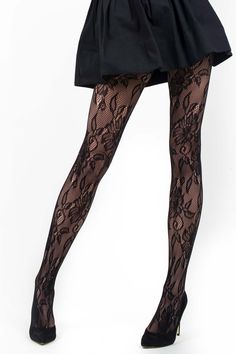 Complete any ensemble with these semi-opaque floral tights. Featuring a unique and stylish vine pattern, these tights provide coverage and an added layer of material for a luxuriously beautiful look.• Comfortable• Soft• Durable• Size: One Size• Height: 5'-5'10• Weight: 100-175lbs Black Tights Pattern, Black Floral Tights, Elegant Sheer Micro-elastic Tights, Black Compressive Full-length Hosiery, Compressive Full-length Nylon Tights, Floral Tights, Killer Legs, Stockings Legs, Fishnet Stockings