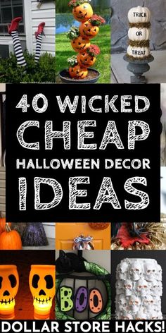 the top ten halloween decor ideas for home and garden in this postcard collage