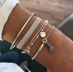 4 pieces as shown nickel and lead free Sequin Bracelet, Bijoux Art Nouveau, Bangle Bracelet Set, Tassel Bracelet, Bohemian Bracelets, Layered Bracelets, Crystal Charm, Bangle Set, Hippie Chic