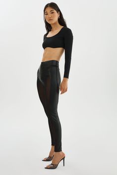 Pack light, but make it fashionable. The CELICIA faux leather mesh leggings offer style and comfort in equal measure. With a skinny fit and stretch mesh fabric, they ensure a flattering silhouette that is both comfortable and chic. Edgy cutout panels add a touch of drama to elevate your night-out looks. Leather Legging, Stretch Mesh Fabric, Pack Light, Mesh Leggings, Packing Light, Faux Leather Leggings, Leather Leggings, Mesh Fabric, Black Leggings