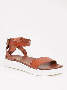 Plus Size Cognac Faux Leather Ankle Strap Flatform (Wide Width), COGNAC Casual Wedge Sandals With Adjustable Strap And Open Heel, Casual Sandals With Adjustable Strap, Open Toe Sandals With Adjustable Strap For Day Out, Synthetic Open Heel Sandals For Summer Outings, Platform Open Toe Sandals For Summer, Casual Sandals With Adjustable Strap For Day Out, Trendy Brown Sandals For Summer Outings, Casual Platform Sandals For Summer Outings, Synthetic Ankle Strap Sandals For Summer Outings